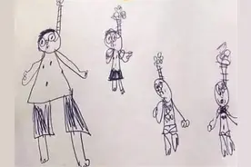 看到孩子画的全家福，老师脸色刷白叫家长，宝妈笑抽：您看错了图片