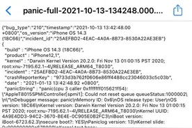 需注意：苹果系列产品出现panic full现象，不断重启图片