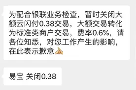 ​易宝支付关闭云闪付大额0.38%！这个全牌照支付公司被列执行人图片