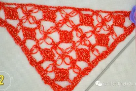 「钩编图解」30款简单的钩花三角巾图解提示图片