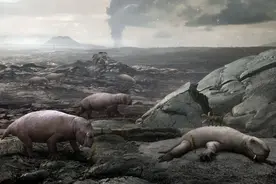 一场持续20万年的火山爆发，90%的生物灭绝，史前巨鳄称霸图片