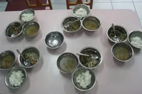 儿子说幼儿园饭菜很香，每次吃两碗，看到照片我惊讶到怀疑人生！图片