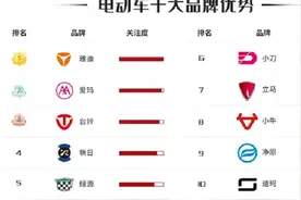 买电动车，选哪个品牌好？电动车品牌“十强榜”出炉，给出了答案图片