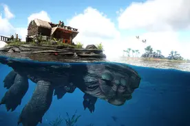 海底的移动城堡？《方舟生存进化》创世DLC出现巨型生物扎堆现象图片