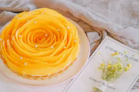 来自法国烘焙大师的芒果蛋糕，好吃的芒果奶油蛋糕，孩子特别爱吃图片