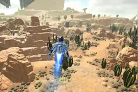 屹立在沙漠中的要塞，在《方舟生存进化》这样造家谁也打不进来图片