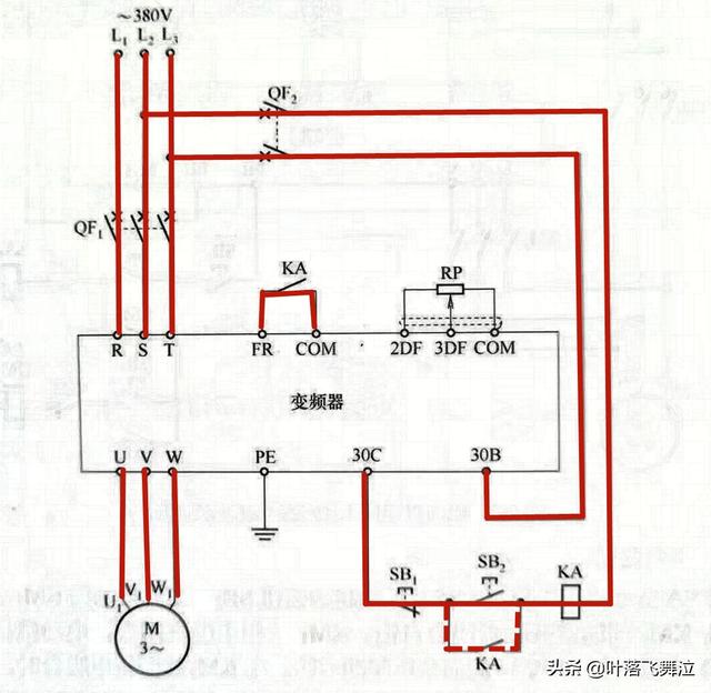 变频器按钮启动通用接法