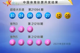 后区开05+12！大乐透第21094期开奖：前区1字号号码缺失图片