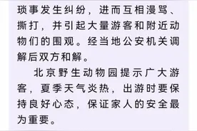 动物园里游客打架“惊动”动物，动物效仿被饲养员教育：“打架不好”图片