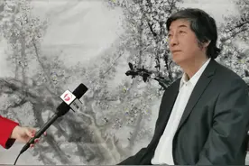安徽卫视公共频道采访画家李建华图片