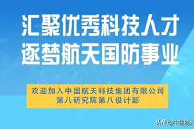 广聚英才 | 航天科技集团八院八部人才招聘再度来袭图片