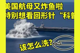 美国福特号航母在大西洋炸鱼 想看回形针做一期“科普”图片