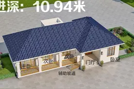 花18万盖的一层小别墅，双厨房搭配宽敞堂屋，回村养老不是梦图片