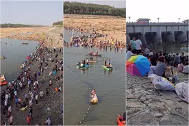 嶂山闸上演“万人捕鱼狂欢”，大鱼成白菜价，参与者：越捞越少图片