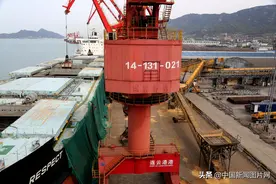 连云港：8万吨巴西进口大豆抵港卸货图片