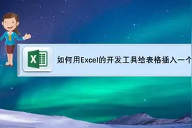 如何用Excel的开发工具给表格插入一个下拉菜单图片