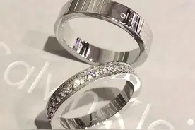 CK男女戒指素戒满天星图片