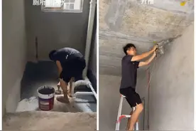 小伙72天改造毛坯房，刷腻子凿墙一人徒手完成，网友：佩服图片
