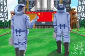 laterboy对航空航天画的理解+《我们的新座驾》绘画过程图片