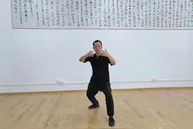 意拳第十五讲 技击桩之浑圆矛盾桩图片