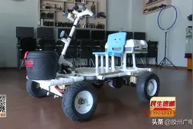 山东胶州：牛！80后小伙自制四轮电动车图片