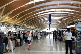 上海浦东机场：赴美留学大军排千米长队，三类观点交锋望家长理智图片
