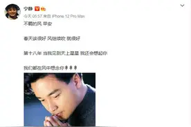 张国荣逝世18周年纪念 宁静发文深情缅怀“哥哥”图片