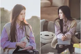 爱上香芋紫，鞠婧祎把卫衣衬衫穿出仙气！吴昕失手衣品不如沈梦辰图片