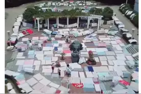 华科大学晒被子大军蔚为壮观，这种事上热搜，人们变得无聊了吗？图片