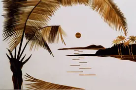 精美的芦苇画图片