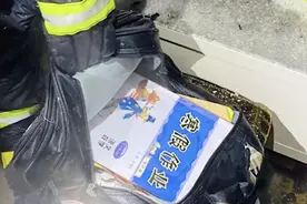 火海救出“寒假作业”消防员拍照留念笑出声 网友：小朋友哭了图片