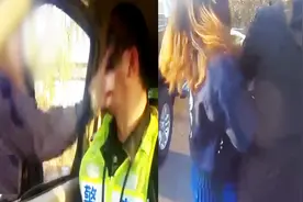 女子高速上未系安全带被罚5元，脚踹交警用手机打脸：我告你非礼