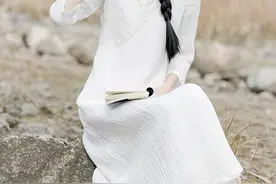 中国风禅意复古茶服女仙女裙，穿搭图片