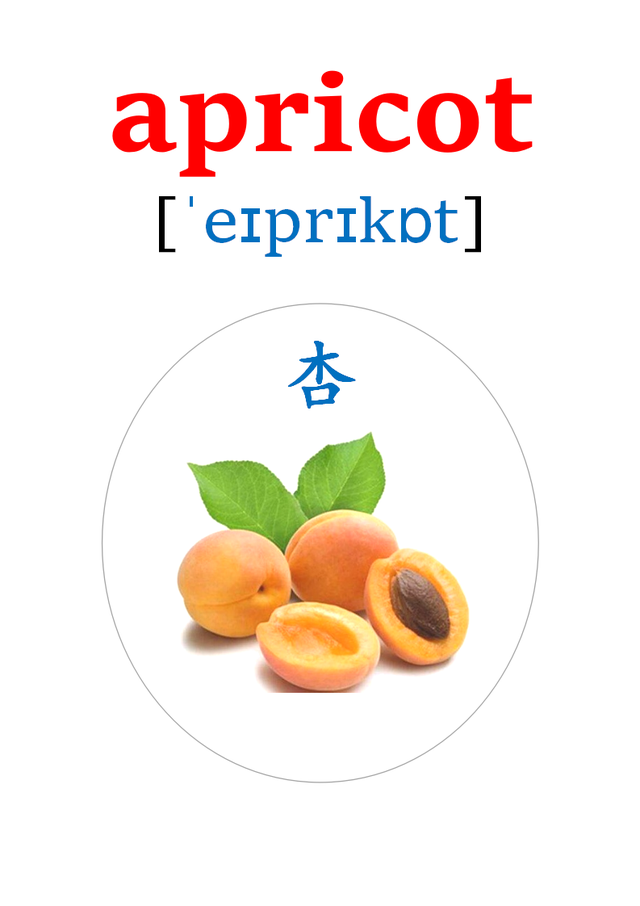英语卡片来了！20多种水果的英语单词！apple、orange、pear