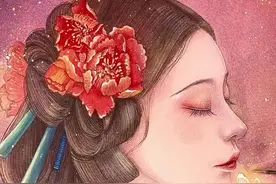 水彩古风#作者大大太厉害了，肤色调的太美了！图片