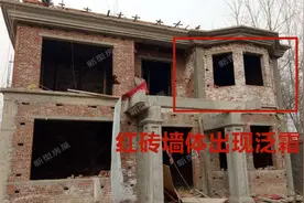 农村刚盖好的房子红砖出现泛霜，邻居说以后房得塌，小伙急坏了图片
