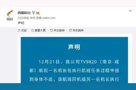 西藏航空：南京至成都航班一机长飞行中身体不适 降落后不幸去世图片
