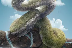 用山川河流合成的巨大动物，这样P图你见过吗图片