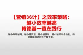 《营销36计》之效率策略：越小效率越高，KFC肯德基越做越小图片