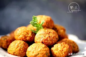 炸丸子不用油！12分钟做出外焦里嫩的豆腐丸子，一口一个停不了图片