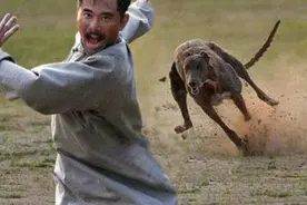 人被狗紧追不舍时，怎样才能让狗不敢追你？这一招很管用图片