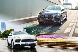 百万级德系SUV对决！奥迪Q8至尊限量版对比保时捷Cayenne S图片