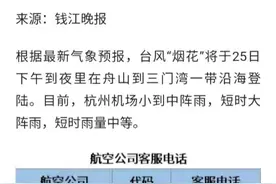 杭州机场已取消航班317架次！部分铁路车次停运，这些场馆、公园关闭图片