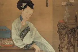 每日一画｜冷枚《春闺倦读图》图片
