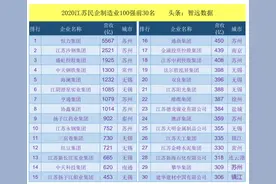 2020江苏民企制造业100强：南京上榜3家，苏州32家图片