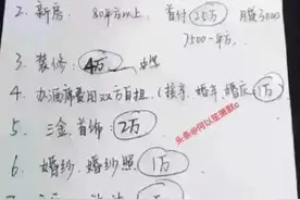 45万多吗？湖北女孩结婚清单图片