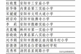 2020年河南省优质课获奖名单(安阳小学)图片