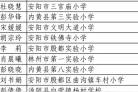 2020年河南省优质课获奖名单(安阳小学)图片