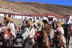 青稞酒配骏马，看西藏当雄县百姓如何欢度藏历新年图片