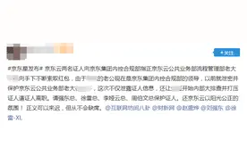 宫斗？京东云再现内部举报，已抄送全员信@刘强东、徐雷、李娅云图片